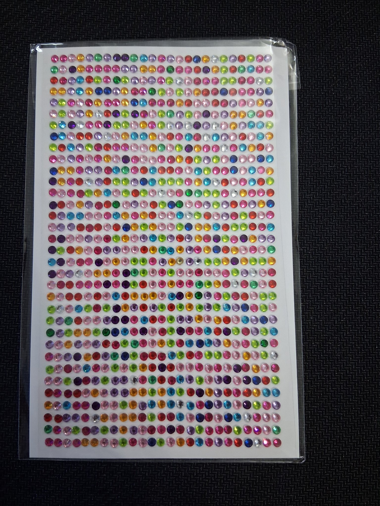 Nail Art & Craft Stickers — 15S Rhinestone Round Dots Large (1 sheet)